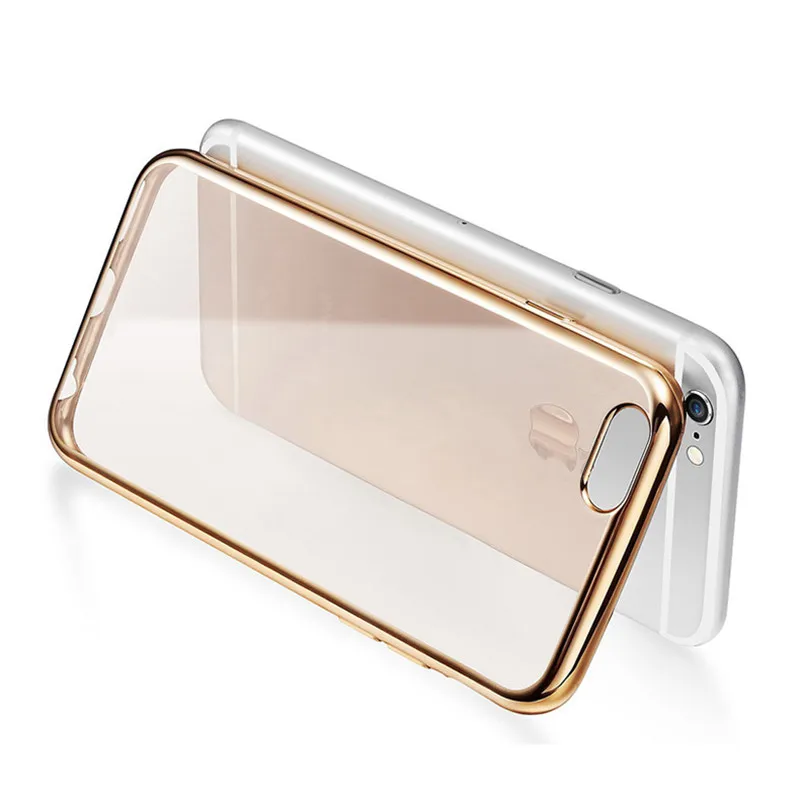 Задняя крышка Для Apple Iphone 7 plus ТПУ case Ультра Тонкий розовое Золото Покрытие