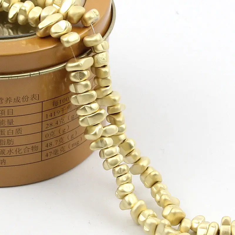 Матовые бусины из натурального камня нестандартные гематита для