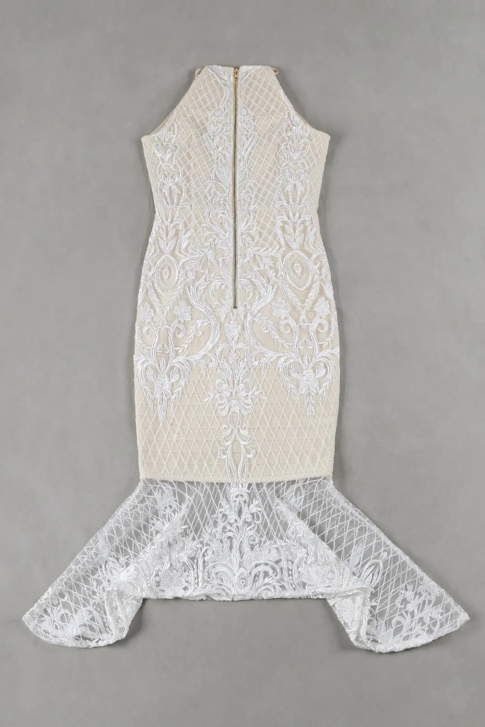 New Fashion Girl's Sleeveless White Lace Knee Length Rayon Bandage Dress Evening Party Bodycon | Женская одежда