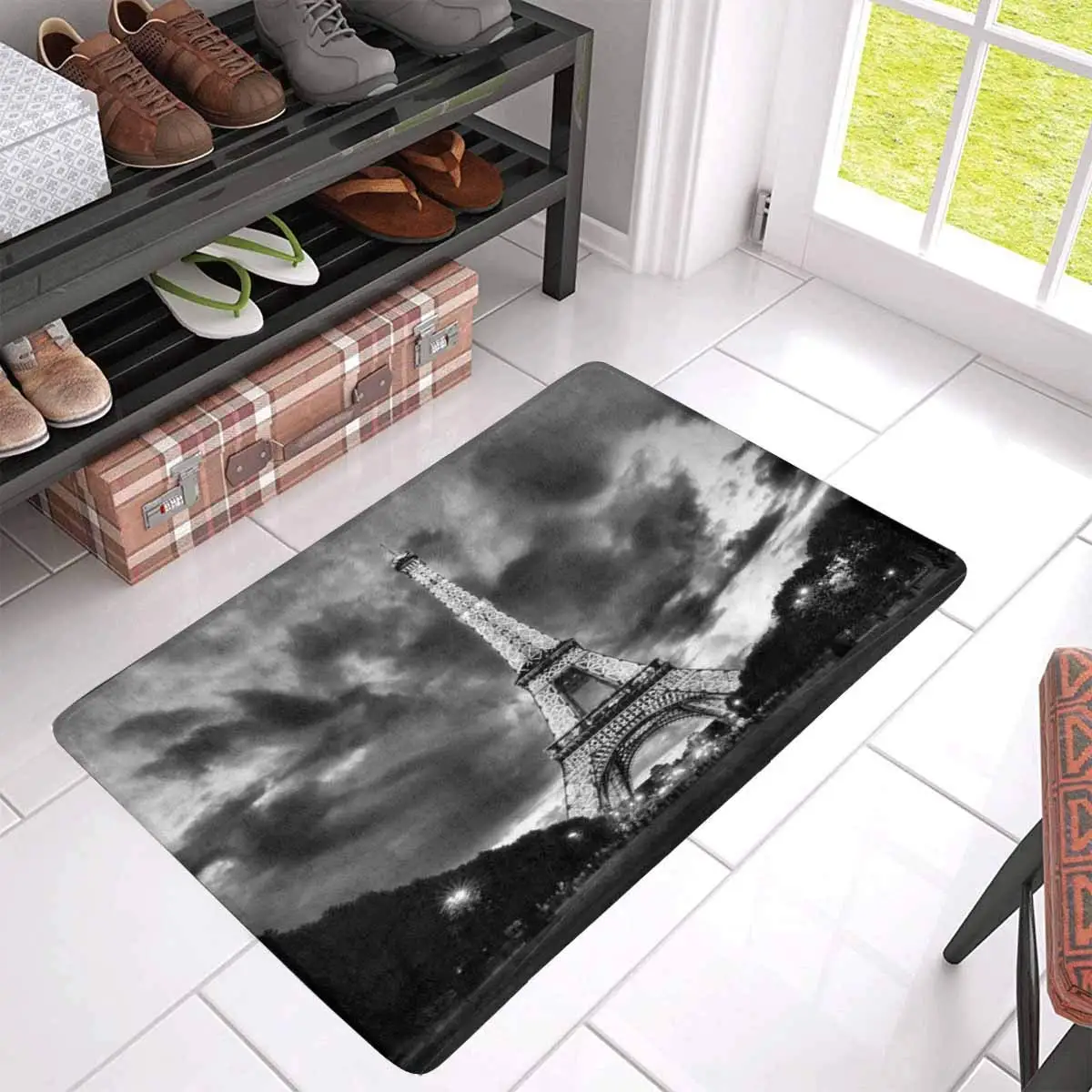 Эйфелева башня Париж внутренний вход коврик напольный обувной скребок | Дом и сад