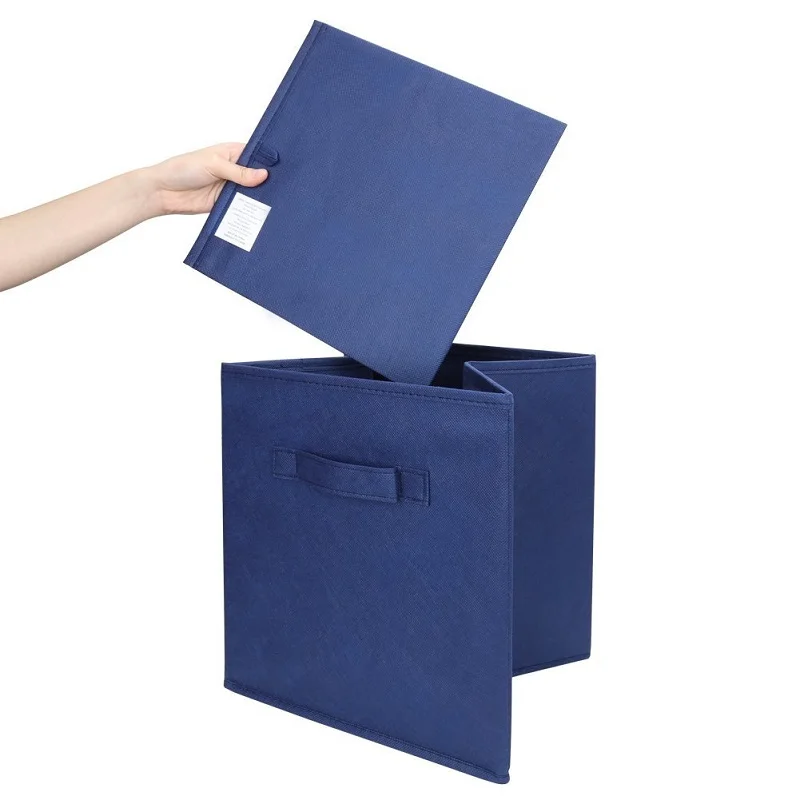 Голубые корзины для хранения складные Премиум Качества ящики органайзеры