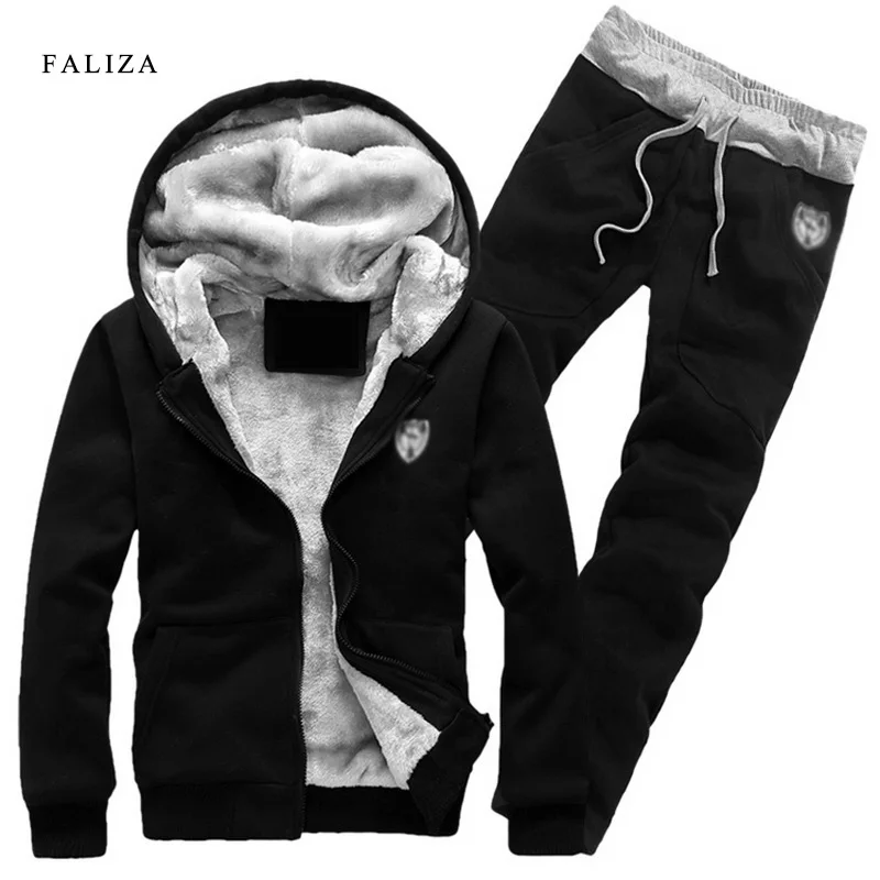FALIZA, новые мужские толстовки, свитшоты, мужские спортивные толстовки на молнии с длинным рукавом, мужские толстовки с капюшоном, толстовка+ штаны, 3XL Set109
