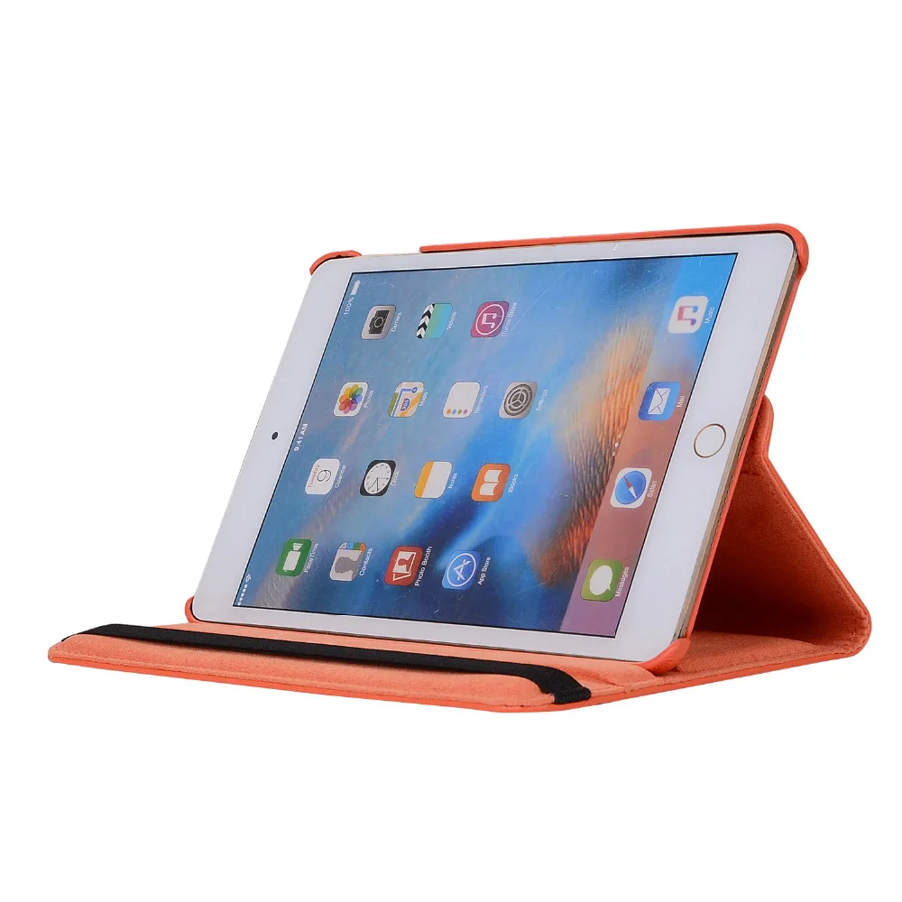 Вращающийся на 360 градусов Чехол книжка из искусственной кожи с зернистой