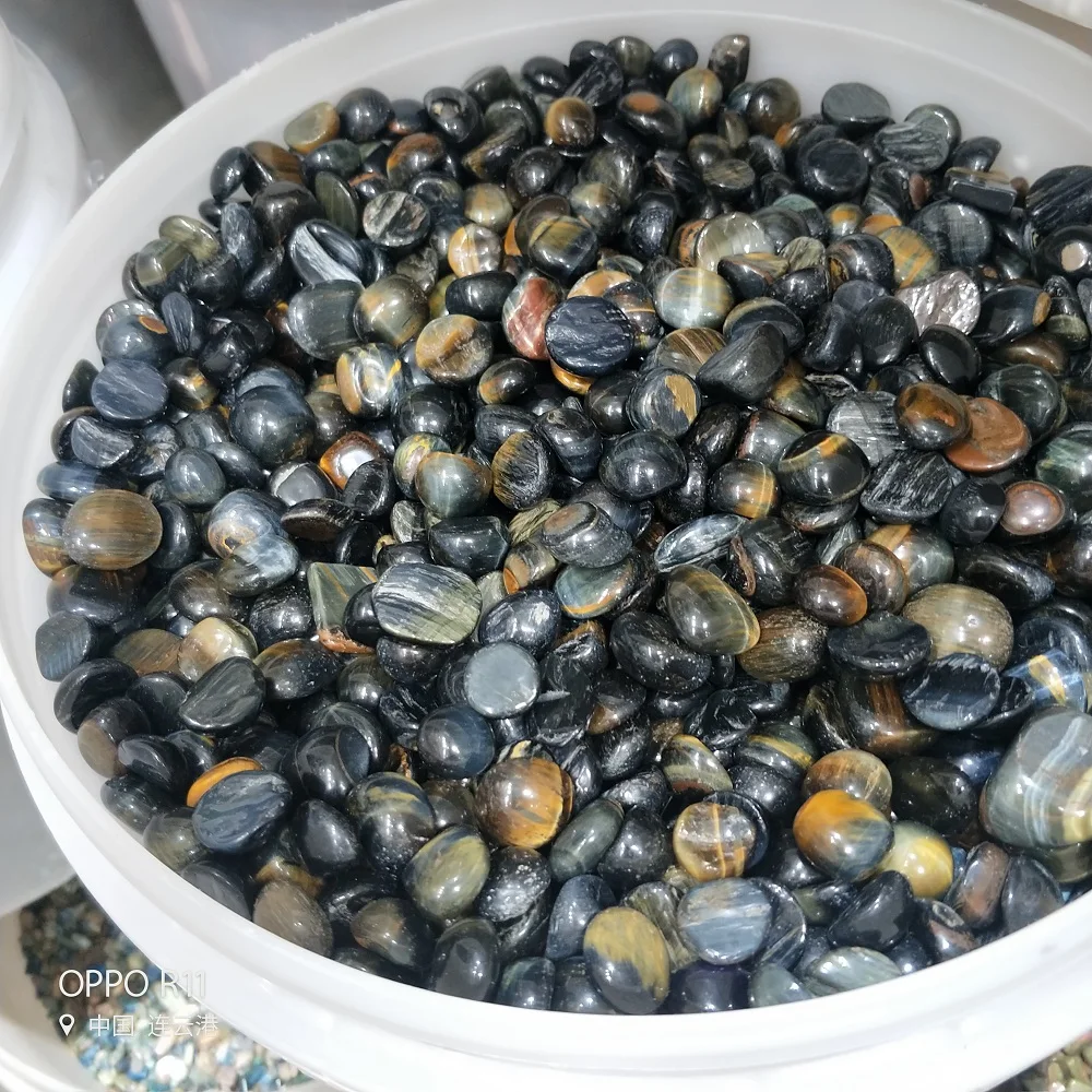 

Crystal Gravel Natural Blue Tiger's-eye Jewel Gravel Polished Raw Gemstone Quartz Gravel Rock healing