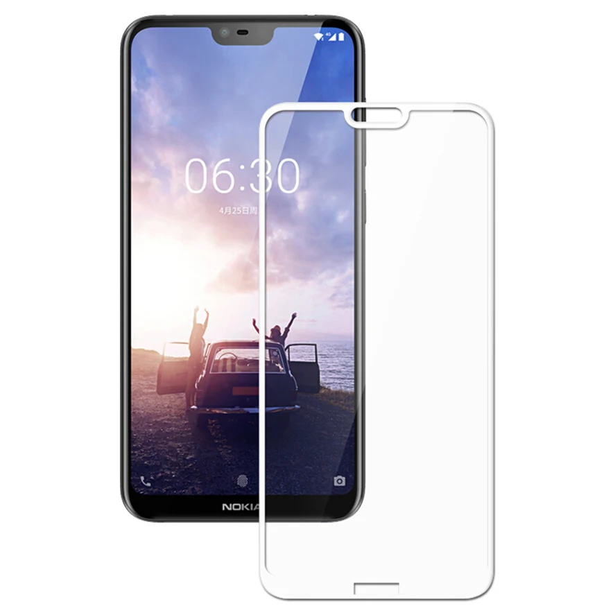 Защитные пленки с полным покрытием экрана для Nokia 6 1 Plus устойчивая к царапинам