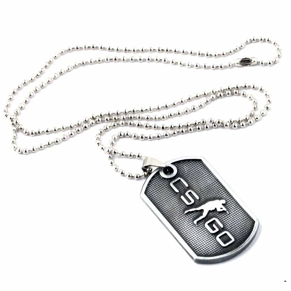 Игра csgo ожерелье-чокер из нержавеющей стали счетчик Strike CS GO металлические брелки