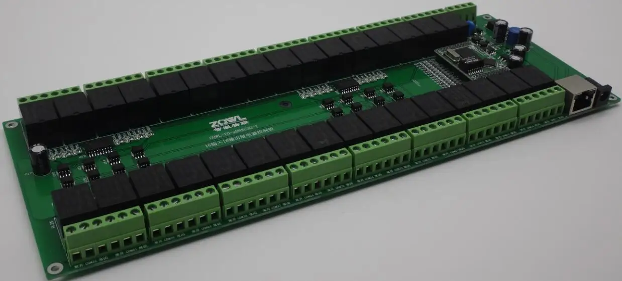 32-полосная 32-канальная сетевая релейная плата управления RS485 Modbus TCP/RTU