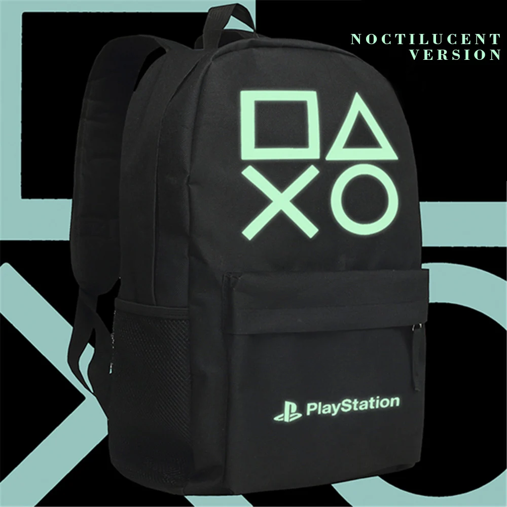 Night Light A MeanCat PS4 игры Play Station Оксфорд черный рюкзак с застежкой-молнией сумки и боковые карманы Горячие игры PS4 коллекция рюкзак - Цвет: Night Light A