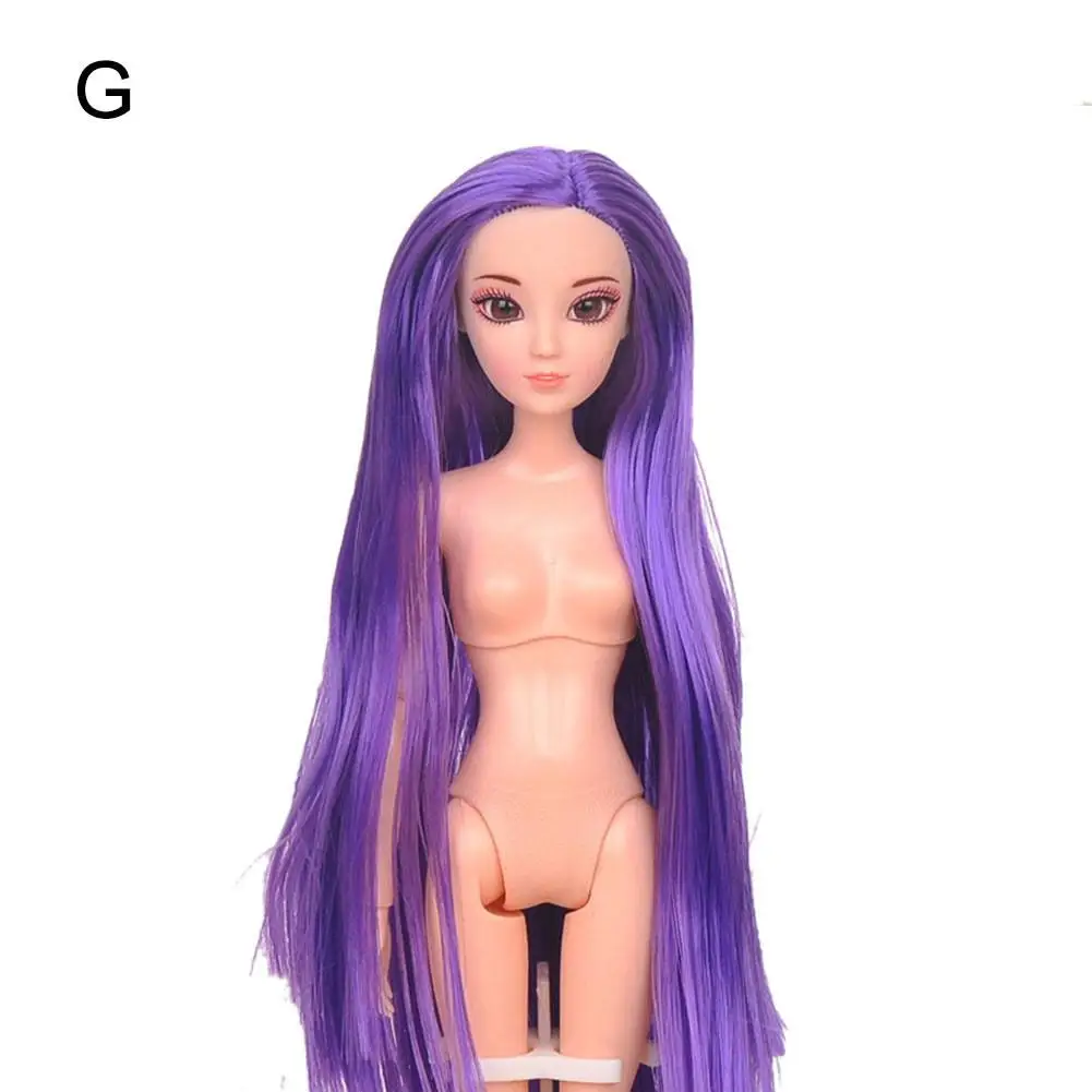 1 шт., 1/6 соотношение, BJD, шаровой шарнир, кукла, 12 подвижных шарниров, сделай сам, 3D голова, акриловые глаза, длинные волосы, игрушка, подарок для девочки(высота 32 см/12,6 дюйма