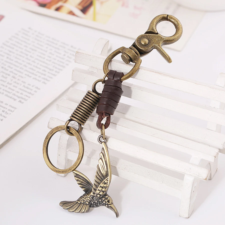 Панк Винтаж Брелок с фигуркой орла сумка Подвесные Брелки Porte clef браслеты