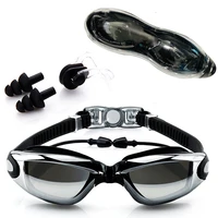adult swim goggles waterproof swimming goggles suit hd anti fog 100 uv adjustable prescription glasses for pools swiming