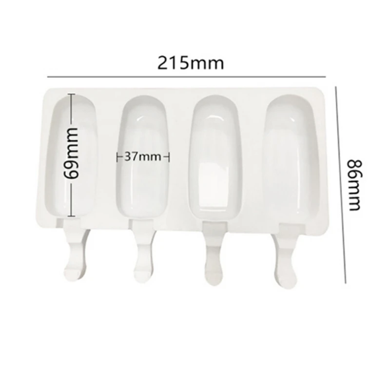 

4 GridsSilicone Ice Cream Mold DIY Mousse Cake Mold Ice Pops Fondant Mould Home Kitchen Freezer Ice Cream Maker dropship