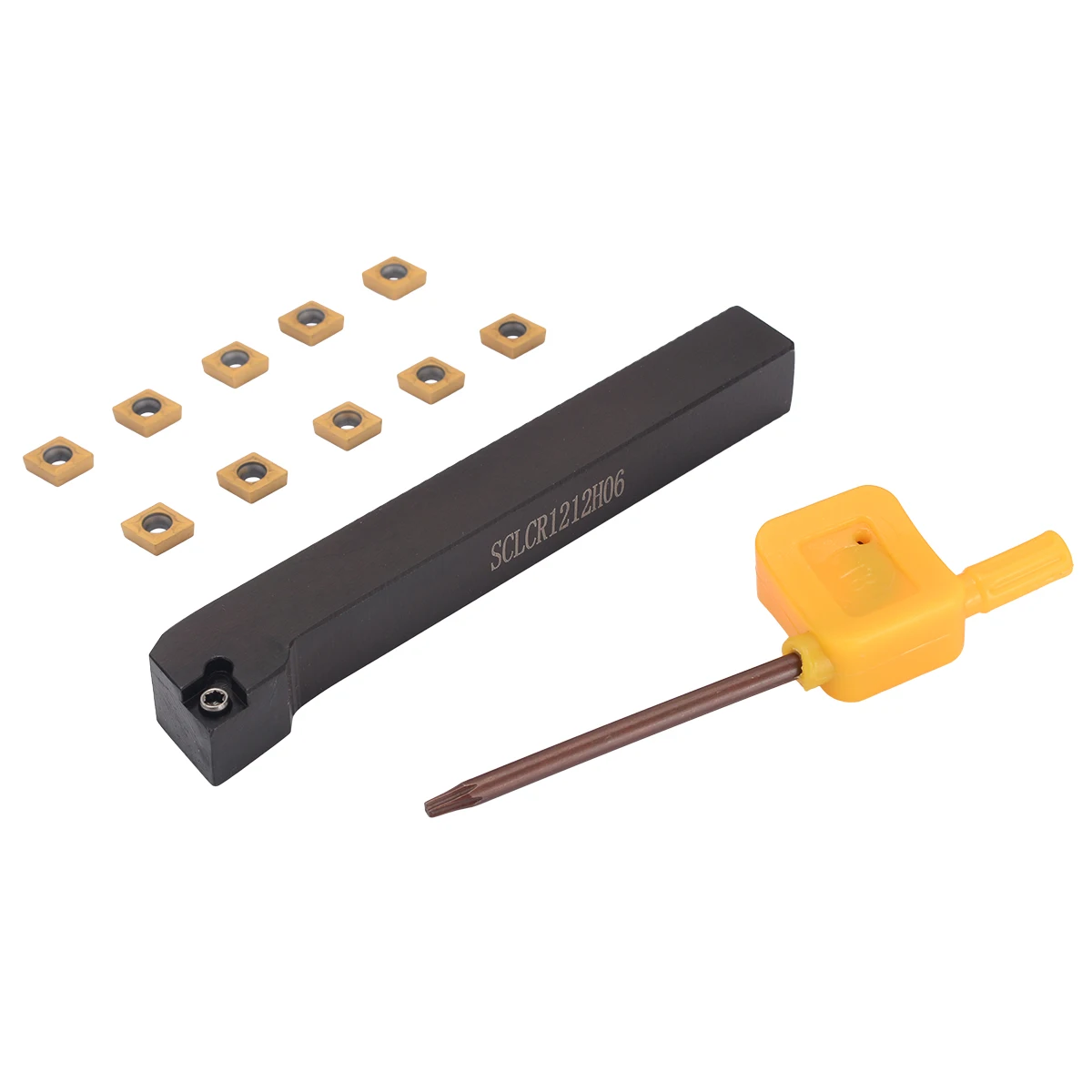 1 шт. SCLCR1212H06 держатель токарного инструмента для станка + 10 CCMT060204 HM VP15TF вставка из
