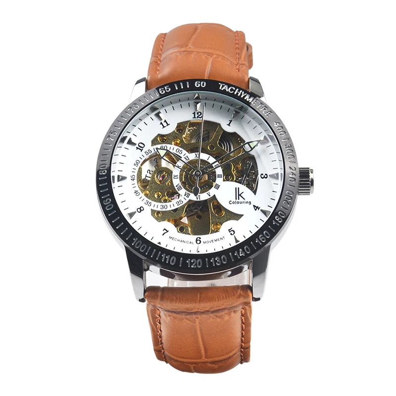 Фирма IK coloring мужские часы с автоматическим заводом аналоговые скелетоны