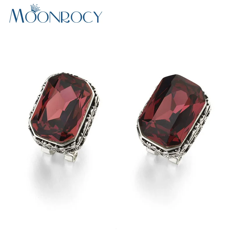 Женские серьги MOONROCY Винтажные с фиолетовым кристаллом бесплатная доставка|earrings