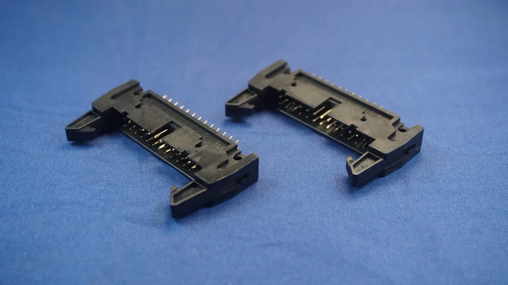 

200 pcs Ejector box header 2.54mm 26 Pin 2x13P 2.54x2.54mm vertical Male shrouded long latches straight DIP through hole mount
