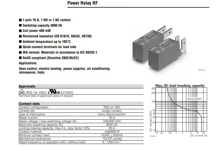 Быстрая доставка RFH54006WG RFH54006W реле мощности 6VDC 16A 250VAC DIP-6 | Бытовая техника