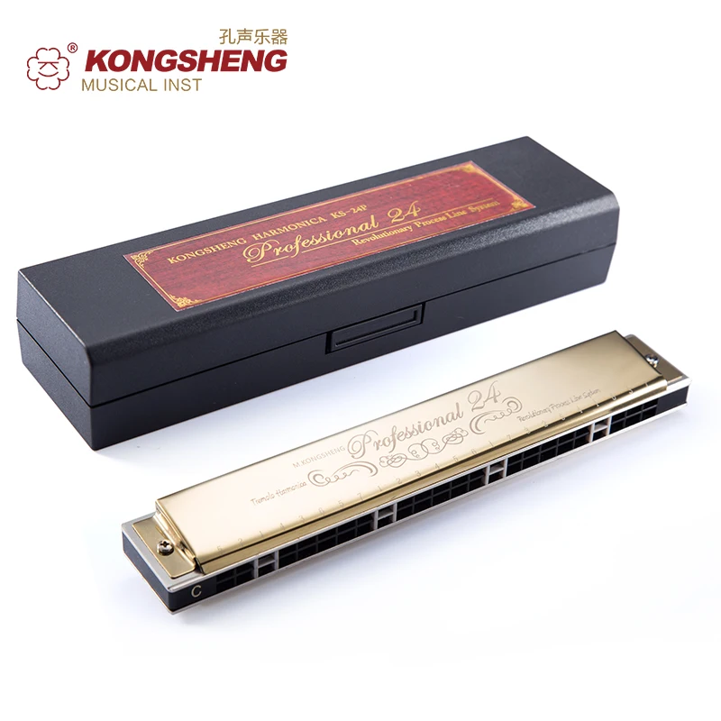 Губная гармоника KONGSHENG Tremolo с 24 отверстиями для начинающих ротовой Ключ C/# C/D/# D/E/F #