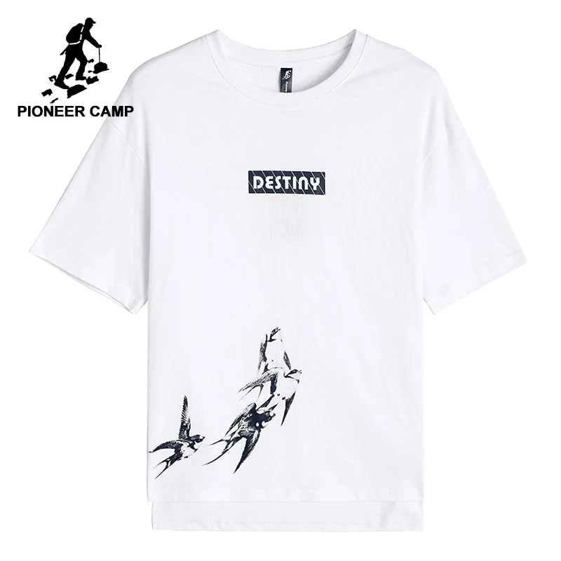 Мужская футболка с коротким рукавом Pioneer camp из 100% хлопка китайской графикой и