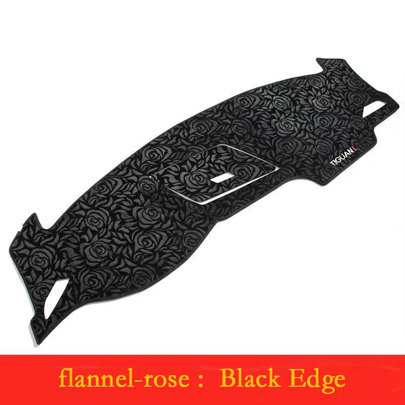 Flannel rose-Black Для Volkswagen Tiguan L Солнцезащитная Накладка коврик для приборной панели коврик для салона автомобиля центральная консоль - Название цвета: Flannel rose-Black