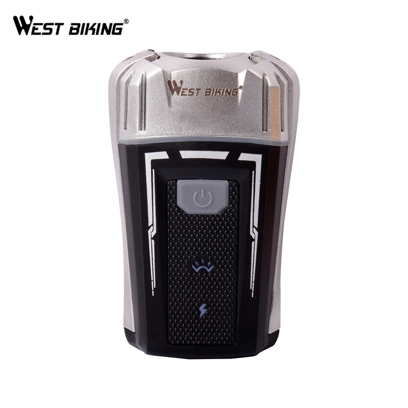 Велосипедная фара WEST BIKING заряжаемая от USB батарея для шлема велосипеда на руль