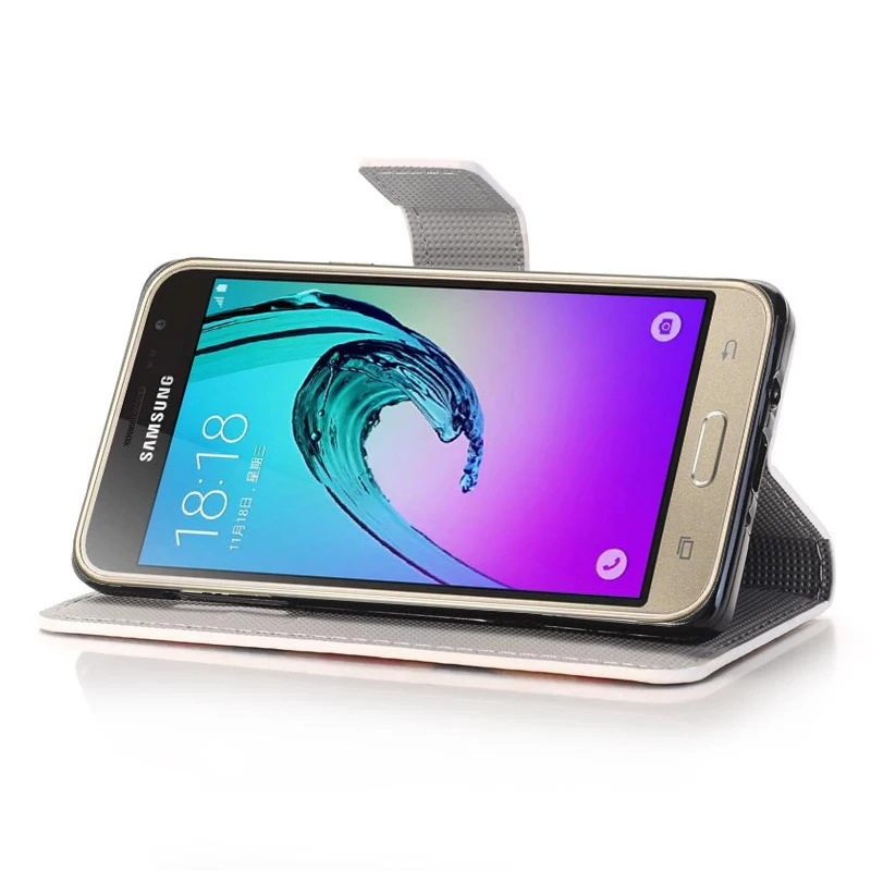Для samsung Galaxy J3 J5 J7 J510 J1 J2 prime 570 J1ACE/J110 J1MINI чехол для телефона из искусственной кожи с откидной крышкой подставкой разрисованный