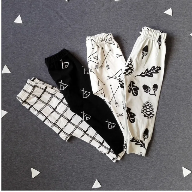 Новые высококачественные хлопковые штаны-шаровары для маленьких мальчиков и