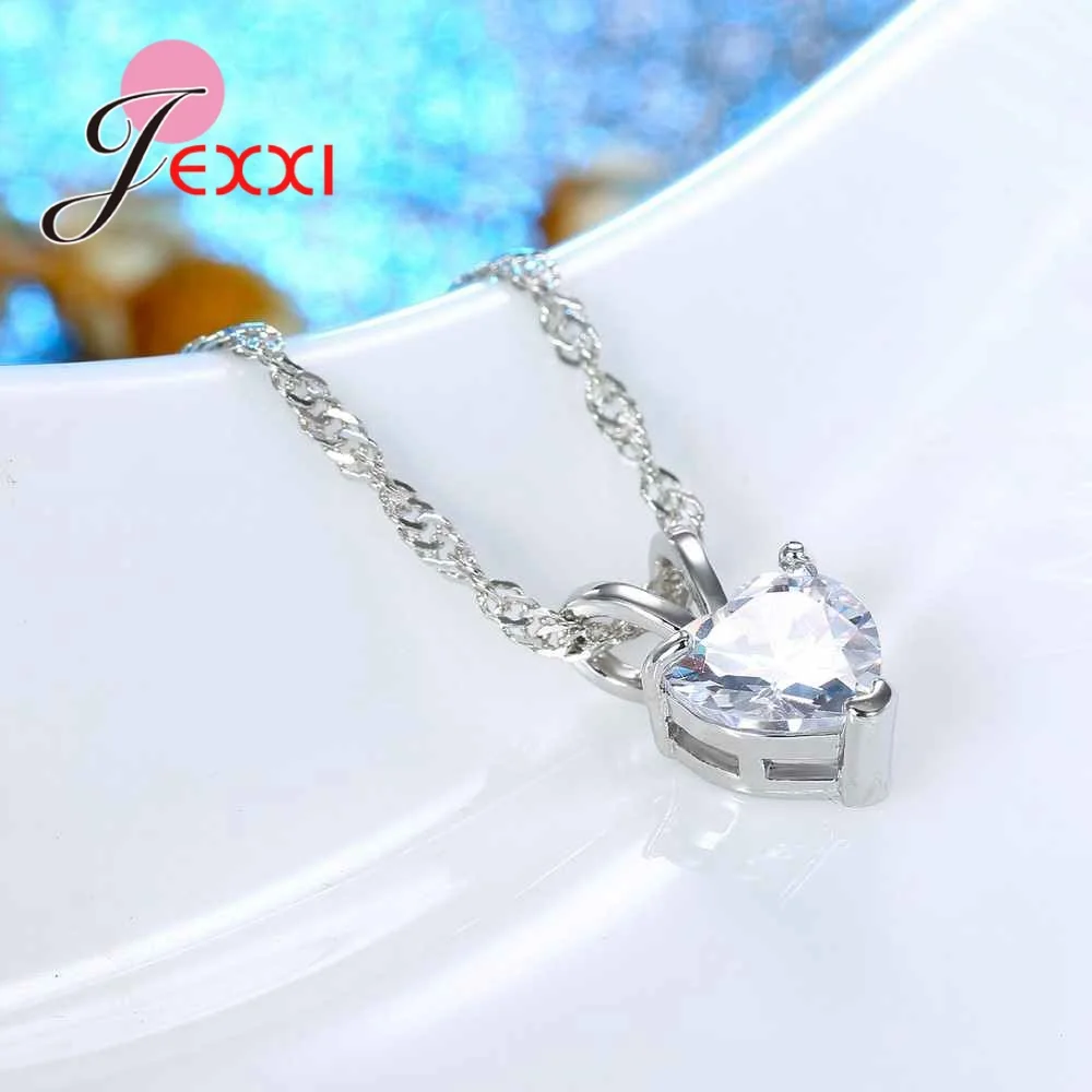 Ожерелье женское из серебра 925 пробы с австрийскими кристаллами