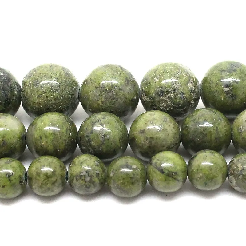 Natural Green Lapis Lazuli Round Loose Stone Beads For Jewelry Making Fit DIY Bracelet Necklace Pick 6 8 10 mm 15 inch Wholesale | Украшения
