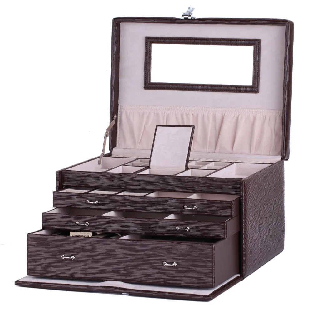 Большая коробка для ювелирных изделий браслет дорожная сумка часы чехол