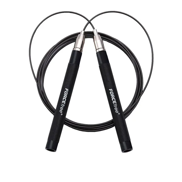 Black-2 Forcefree+ Скакалка для фитнеса, самоблокирующиеся регулируемые металлические скакалки для тренировки кроссфита и прыжков - Цвет: Black-2