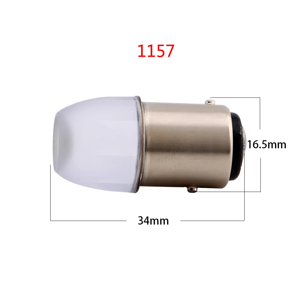 2-50-100шт 1157 BAY15D P21/5 W 1156 BA15S 1 5 12V автомобильная светодиодная лампа с объективом