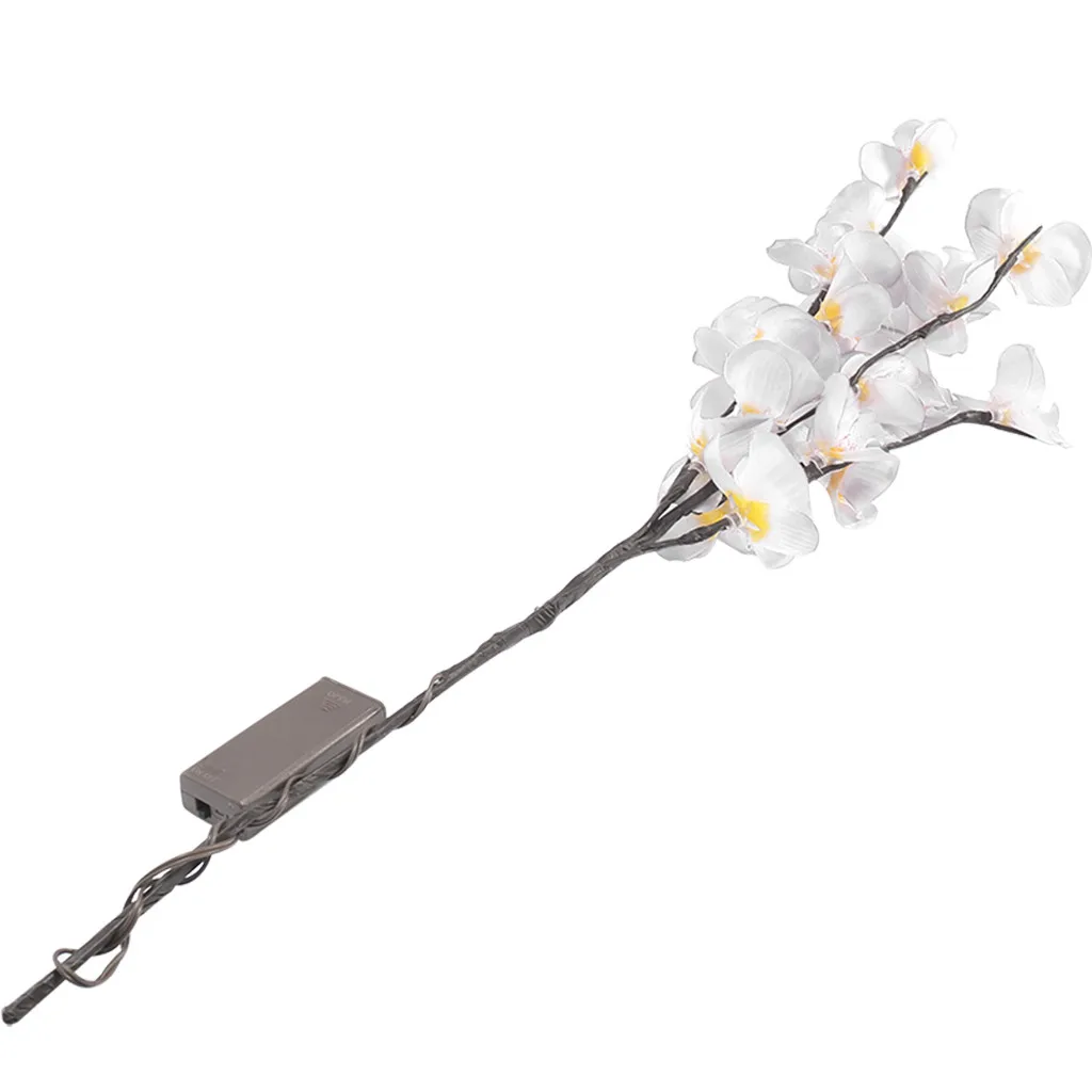 White HAMBODER Phalaenopsis ветка дерева свет подсветка в виде цветов Искусственный Цветы Сад Декоративная гирлянда декоративный светодиодный фонарь для дома фея - Испускаемый цвет: White