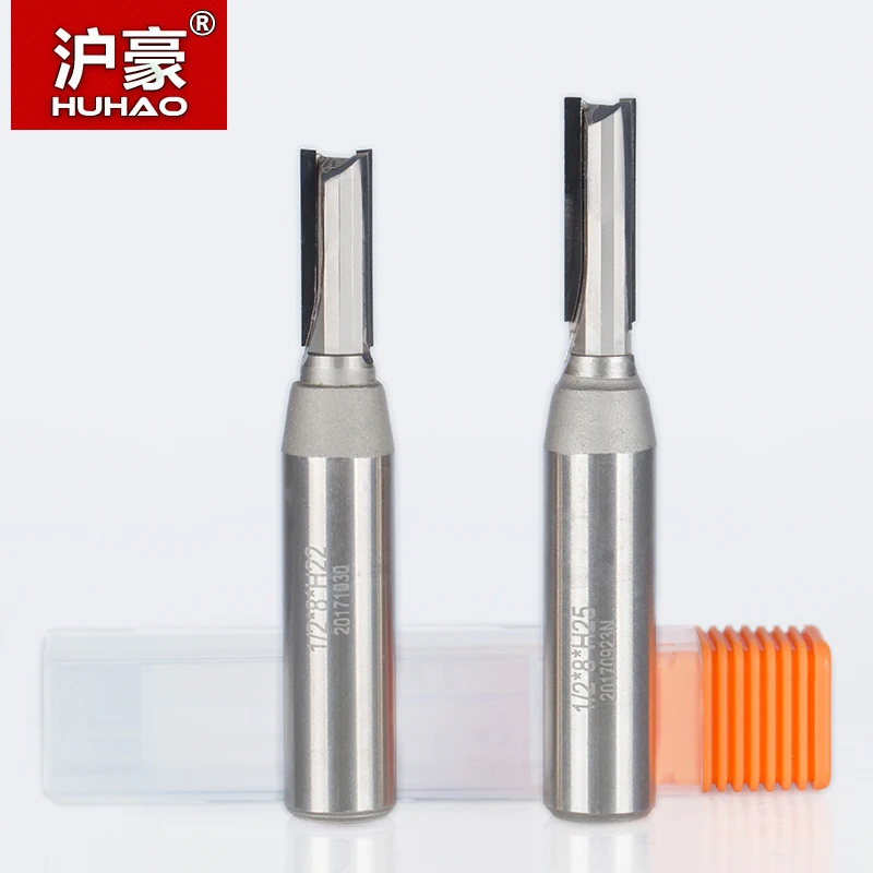 HUHAO 1 шт. 1/4 &quotхвостовик CVD покрытие прямые фрезы для деревообработки резак