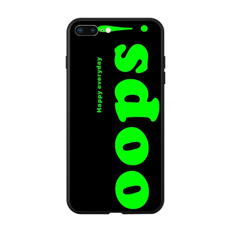 Чехлы для телефонов из ТПУ с надписью oops и текстом в различных шрифтах