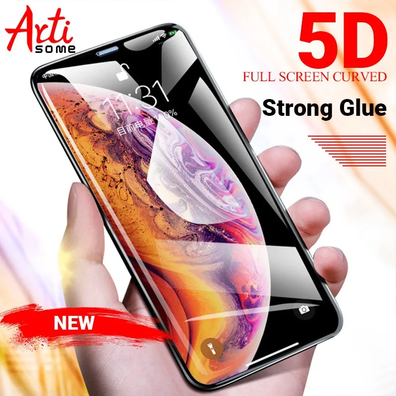 Artisome 5D Защитное стекло для iPhone X XR XS MAX 7 6 S 8 Plus защита экрана XR|Защитные стёкла и