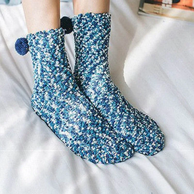Christmas Lady Soft Floor Home Clothing Accessories 1 Pair Candy Women Fluffy Socks Warm Winter Cosy Lounge Bed Xmas Gift | Дом и сад