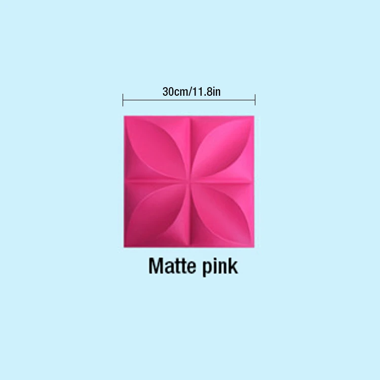 Matte pink 3D пластиковые формы для 3D плитки панели s плесень штукатурка стены камень стены искусства Декор ABS пластиковые формы 3D стены панели наклейки потолочные панели - Цвет: Matte pink