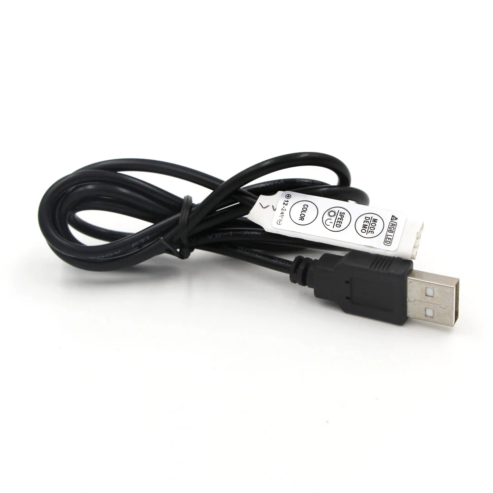 USB RGB контроллер 5 в 12 В 19 динамических режимов Светодиодный диммер с 3 клавишами 4Pin