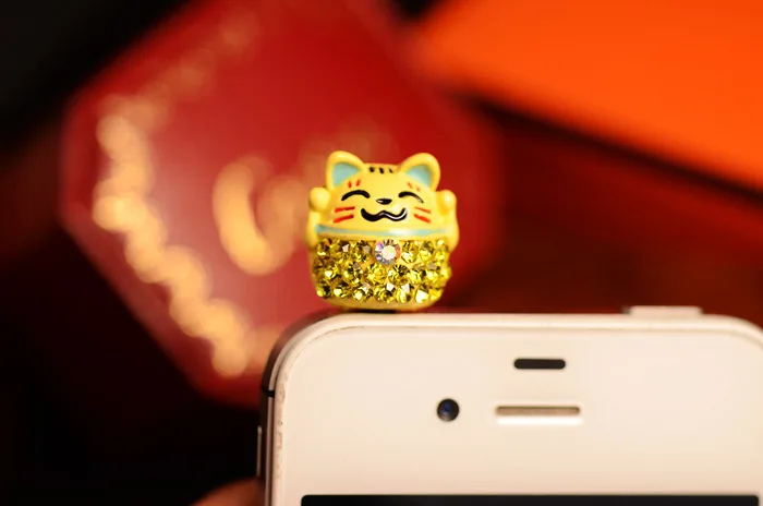 Lucky Cat дизайн милый мультфильм Стиль Пылезащитная заглушка Аксессуары для мобильных телефонов для Iphone и все нормальные 3,5 мм разъем для наушников