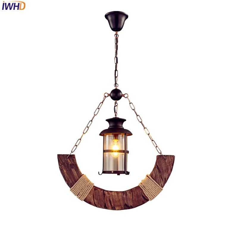 IWHD американские Ретро Винтажные подвесные светильники ресторанные лодки