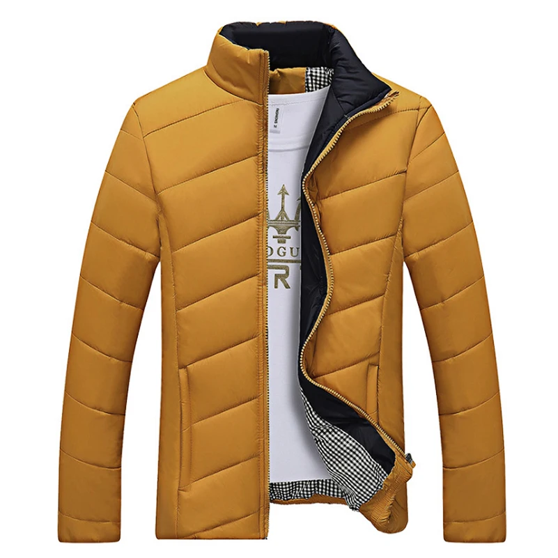 Зимняя мужская куртка яркого цвета приталенное черное пальто куртки брендовые