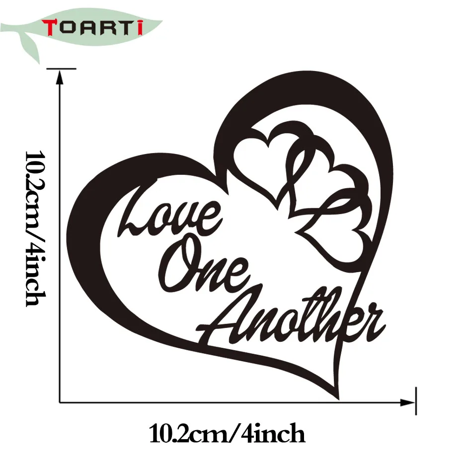 Love One Heart виниловая наклейка на окно автомобиля для стенок бампера символ мира