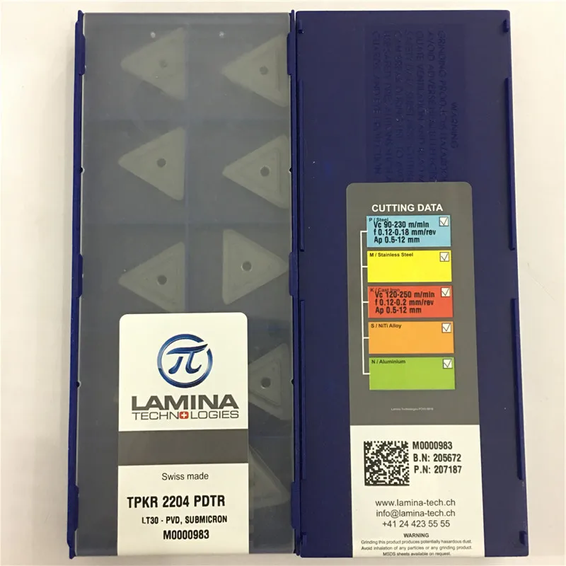 TPKR2204PDTR LT30 100% оригинальная карбидная вставка LAMINA лучшего качества 10 шт./лот