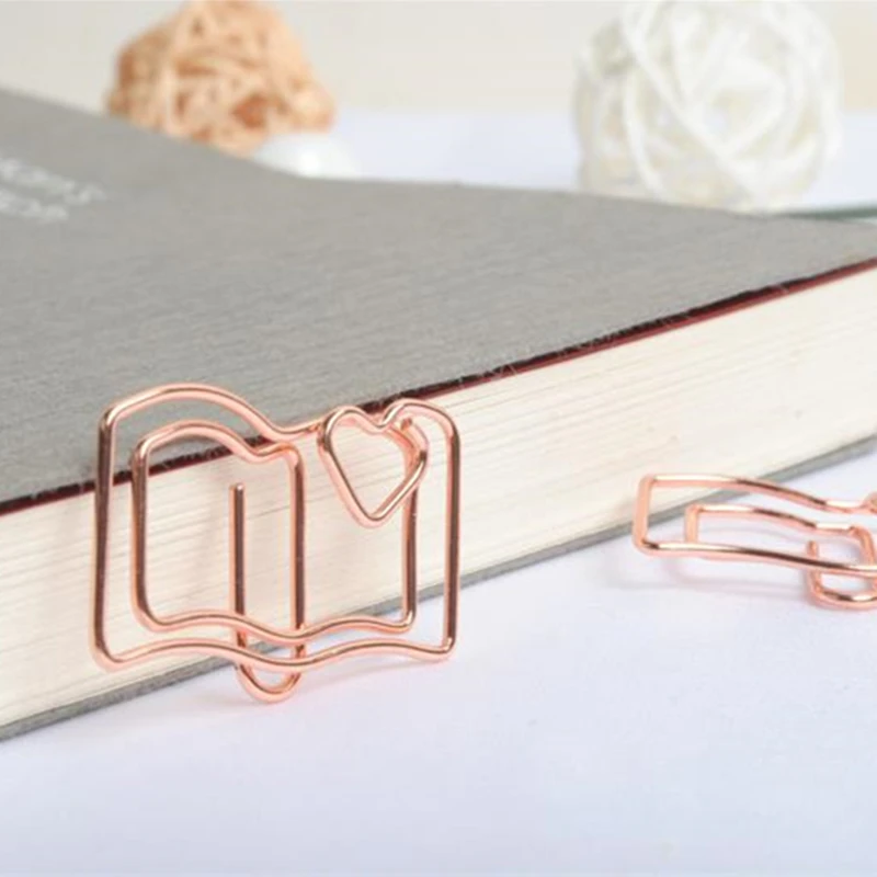Kwaii 1 комплект (2 шт.) дизайн камеры розовое золото бумажные зажимы DIY Фотоальбом