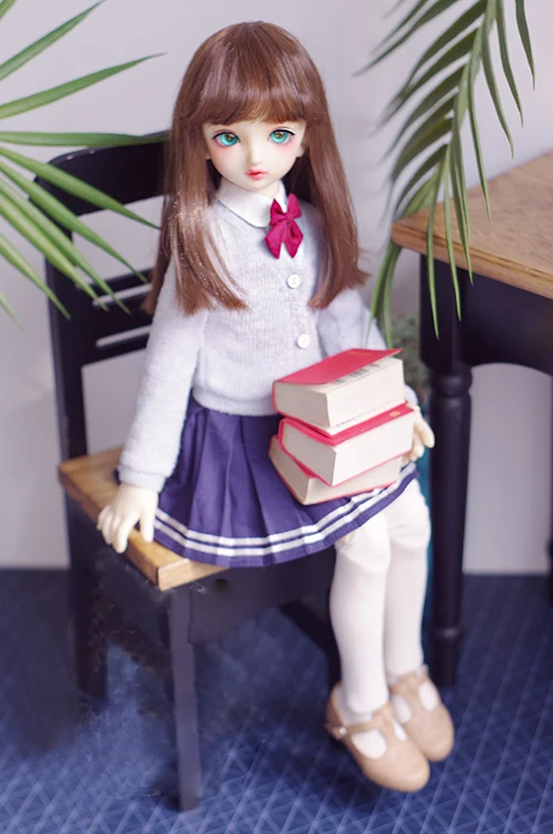 Одежда BJD студенческий костюм в форме кардигана и юбки для куклы 1/4 MSD