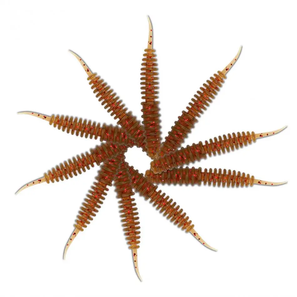 Искусственные мягкие рыболовные приманки в виде червя 10 шт./лот 6 см силиконовая