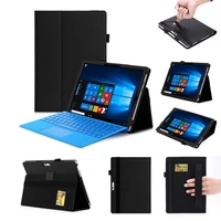 luxury pu case cover for microsoft surface pro 2017 pro 6 2018 pro 3 4 5 12 3 inch tablet hand holder grip shell card slots