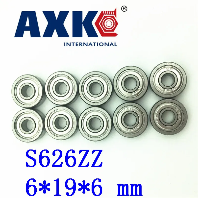 

Axk 10pcs Free Shipping Sus440c Environmental Corrosion Resistant Stainless Steel Deep Groove Ball Bearings S626zz 6*19*6 Mm