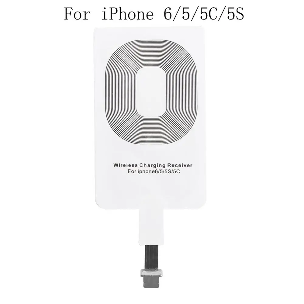For iPhone 5 6 5S 5C QI беспроводной приемник зарядного устройства для iPhone 6 6s 5 5C samsung S6 Edge Xiaomi приемник зарядного устройства универсальный портативный для ios micro usb - Тип штекера: For iPhone 5 6 5S 5C